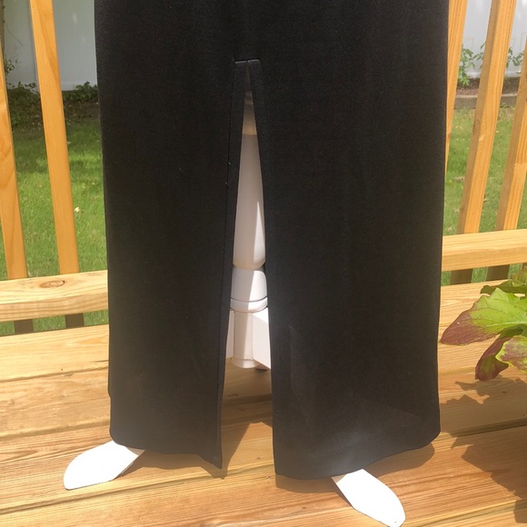 Vintage 60s 70s Celanese Celara Knit High Waist Maxi Skirt, Slit in Front - Picture 3 of 8